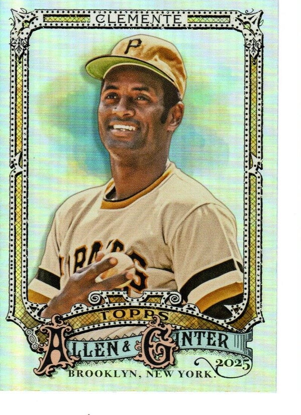 Allen & Ginter 2025 Silver Portrait #39 Roberto Clemente, Pittsburgh Pirates