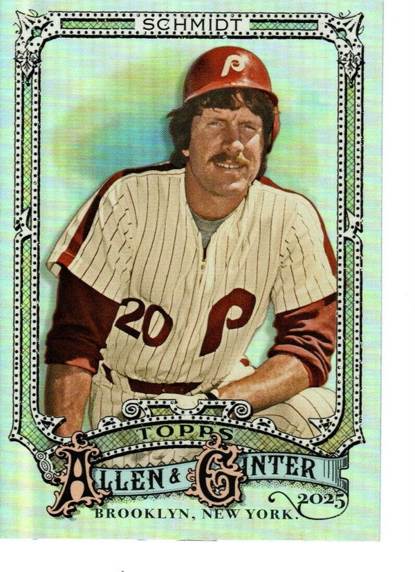 Allen & Ginter 2025 Silver Portrait #40 Mike Schmidt, Philadelphia Phillies