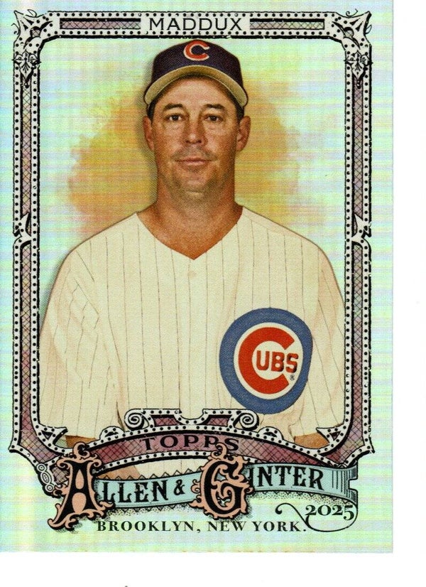 Allen & Ginter 2025 Silver Portrait #41 Greg Maddux, Chicago Cubs