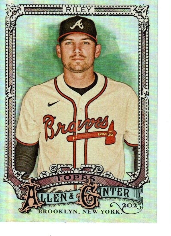 Allen & Ginter 2025 Silver Portrait #47 Austin Riley, Atlanta Braves