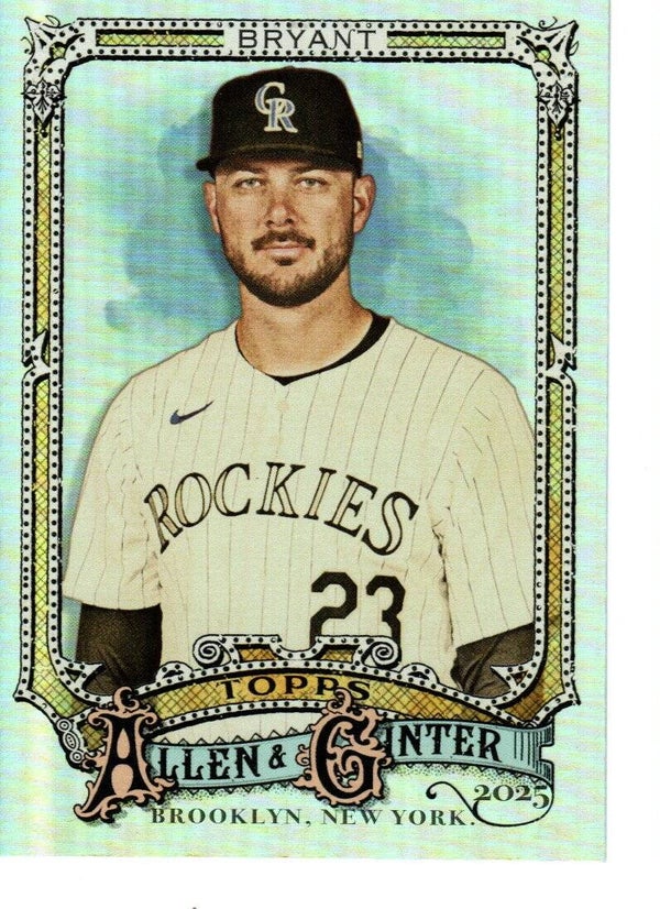 Allen & Ginter 2025 Silver Portrait #49 Kris Bryant, Colorado Rockies