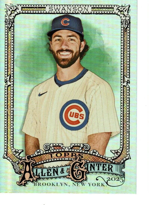 Allen & Ginter 2025 Silver Portrait #52 Dansby Swanson, Chicago Cubs