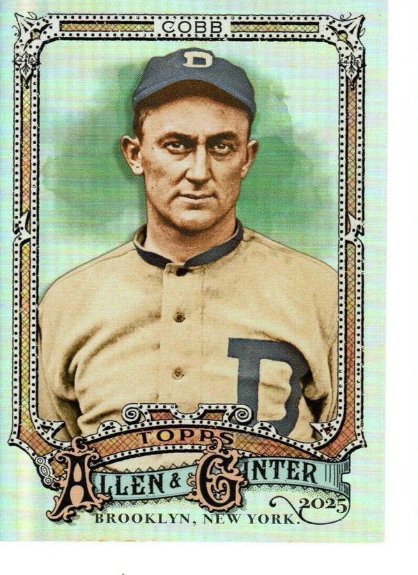 Allen & Ginter 2025 Silver Portrait #55 Ty Cobb, Detroit Tigers