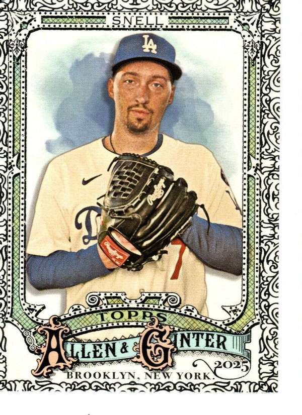 Allen & Ginter 2025 Foil Filagree #62 Blake Snell, Los Angeles Dodgers