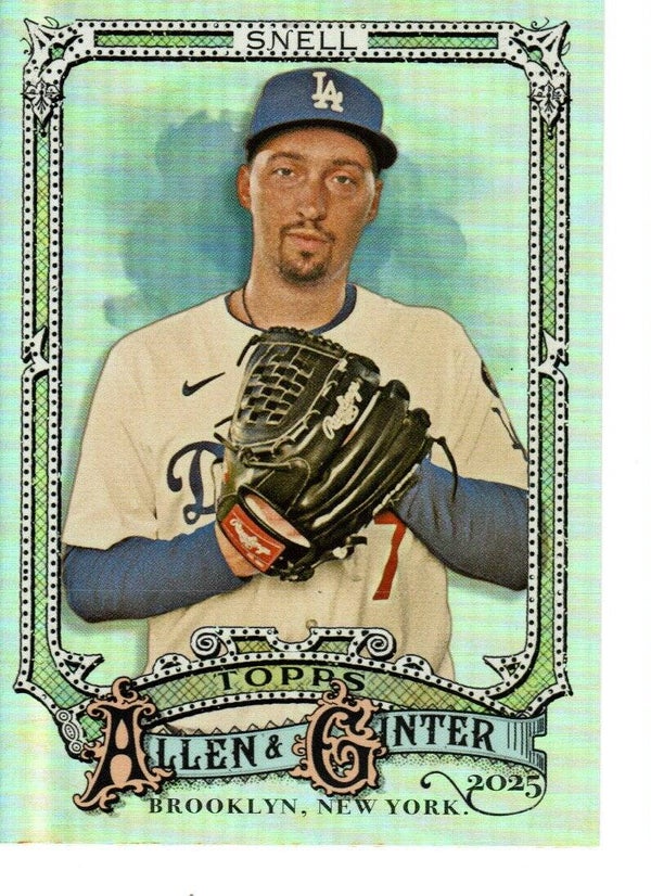 Allen & Ginter 2025 Silver Portrait #62 Blake Snell, Los Angeles Dodgers