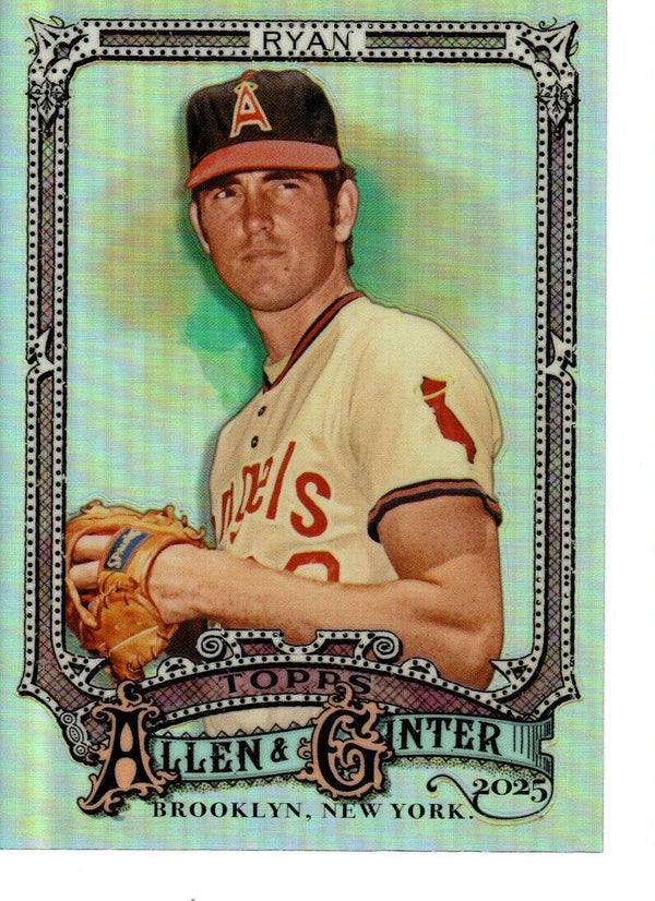 Allen & Ginter 2025 Chrome Refractor #63 Nolan Ryan, California Angels
