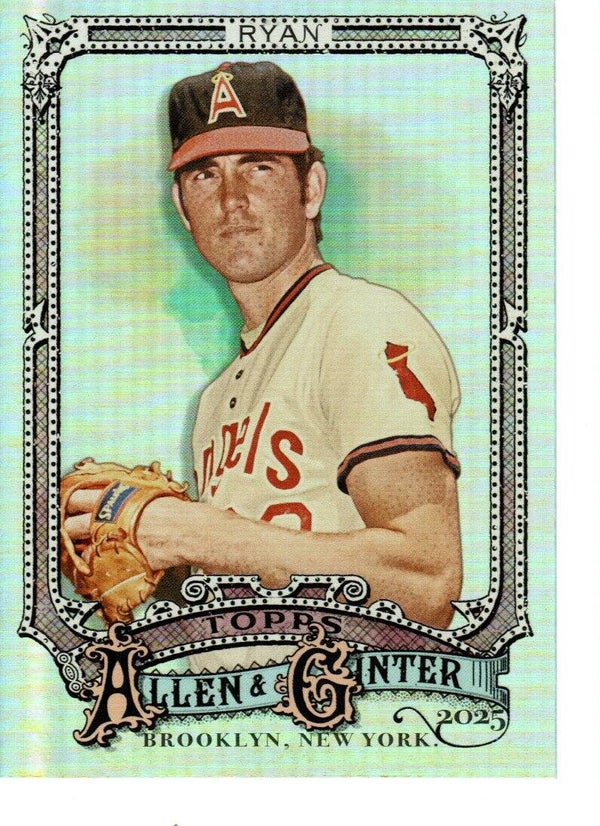 Allen & Ginter 2025 Silver Portrait #63 Nolan Ryan, California Angels