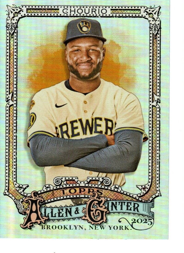Allen & Ginter 2025 Silver Portrait #76 Jackson Chourio, Milwaukee Brewers