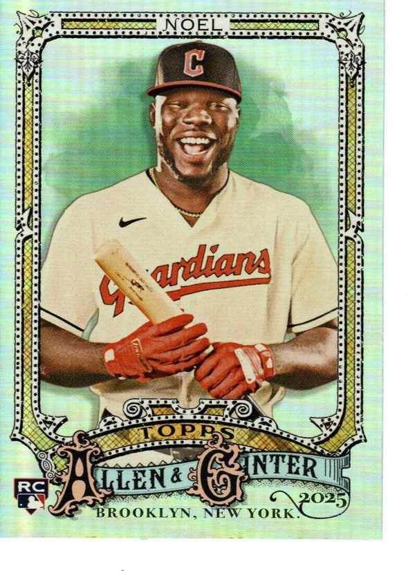 Allen & Ginter 2025 Silver Portrait #77 Jhonkensy Noel, Cleveland Guardians RC
