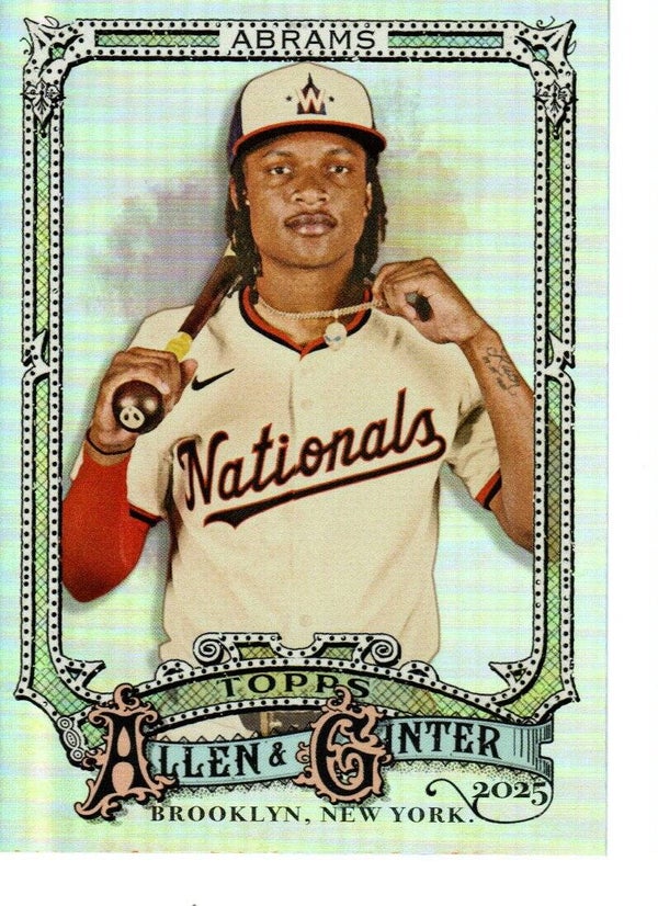 Allen & Ginter 2025 Silver Portrait #90 CJ Abrams, Washington Nationals