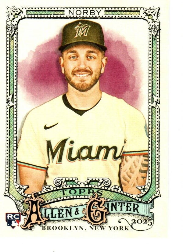 Allen & Ginter 2025 #98 Connor Norby, Miami Marlins RC