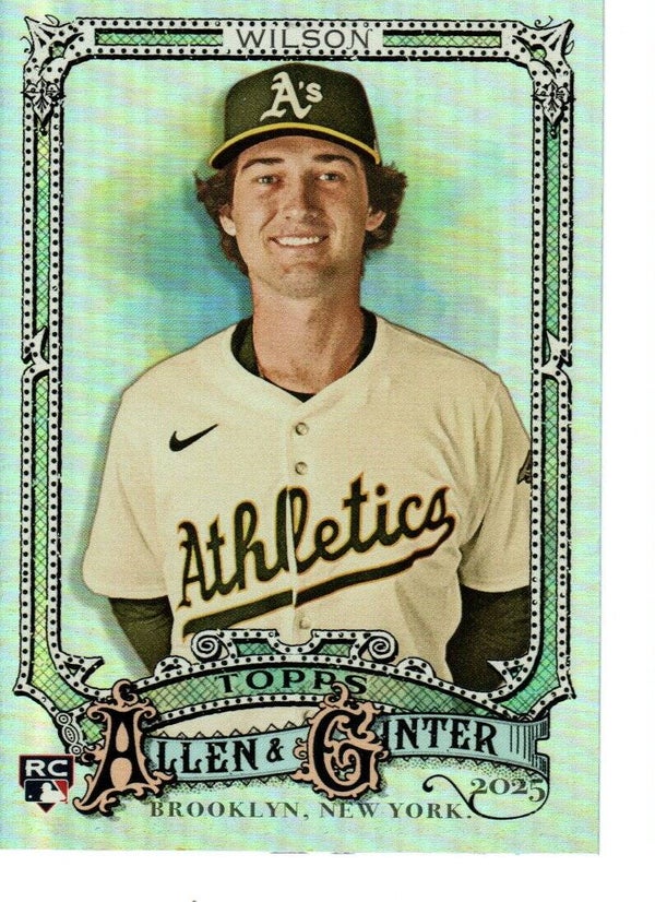 Allen & Ginter 2025 Silver Portrait #105 Jacob Wilson, Athletics RC