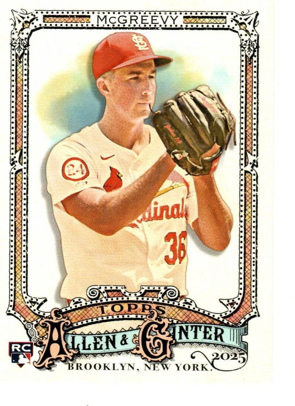 Allen & Ginter 2025 #118 Michael McGreevy, St. Louis Cardinals RC