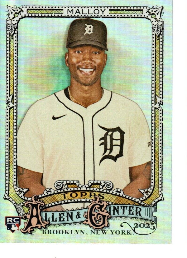 Allen & Ginter 2025 Silver Portrait #119 Justyn-Henry Malloy, Detroit Tigers RC
