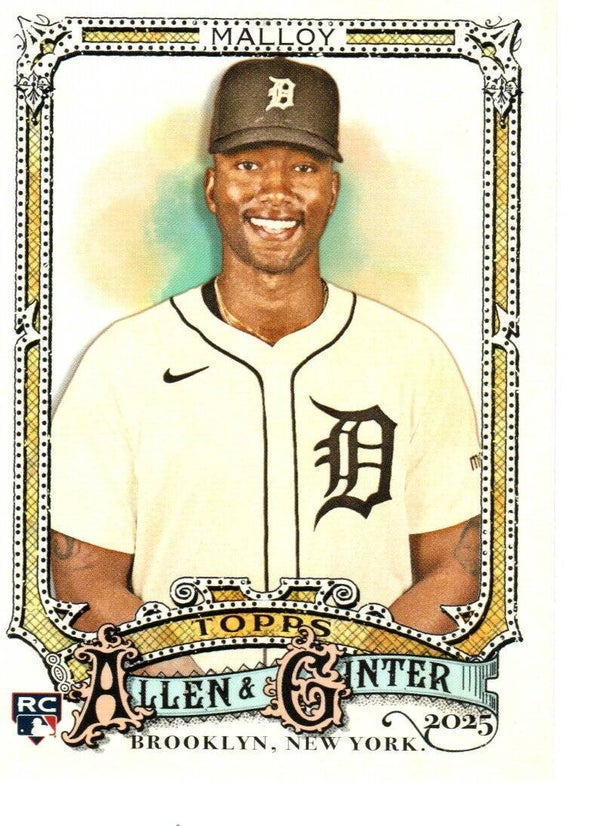 Allen & Ginter 2025 #119 Justyn-Henry Malloy, Detroit Tigers RC