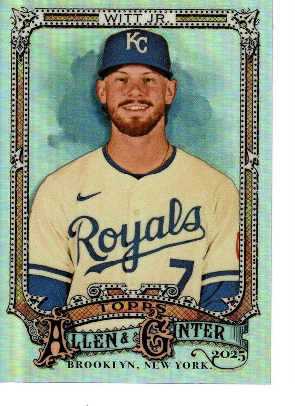 Allen & Ginter 2025 Chrome Refractor #123 Bobby Witt Jr., Kansas City Royals