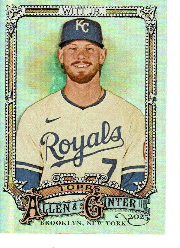 Allen & Ginter 2025 Silver Portrait #123 Bobby Witt Jr., Kansas City Royals