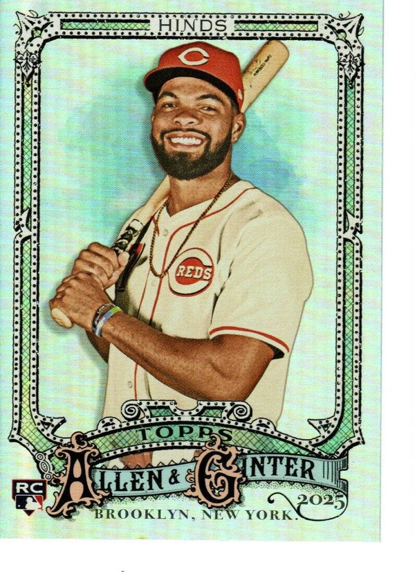 Allen & Ginter 2025 Silver Portrait #126 Rece Hinds, Cincinnati Reds RC