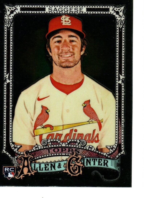 Allen & Ginter 2025 Chrome #127 Thomas Saggese, St. Louis Cardinals RC
