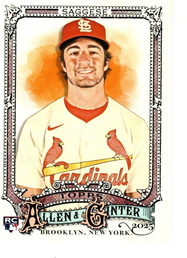 Allen & Ginter 2025 #127 Thomas Saggese, St. Louis Cardinals RC
