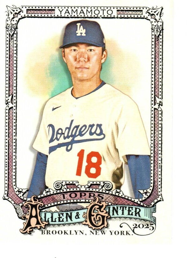 Allen & Ginter 2025 #138 Yoshinobu Yamamoto, Los Angeles Dodgers
