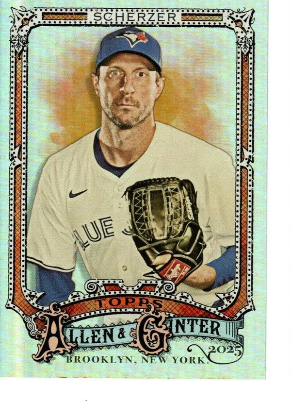 Allen & Ginter 2025 Silver Portrait #140 Max Scherzer, Toronto Blue Jays