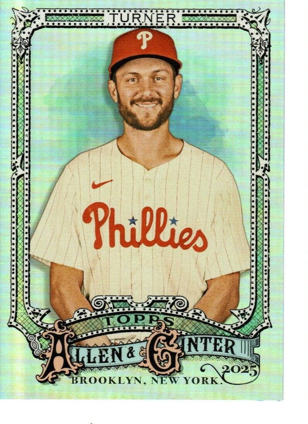 Allen & Ginter 2025 Silver Portrait #141 Trea Turner, Philadelphia Phillies