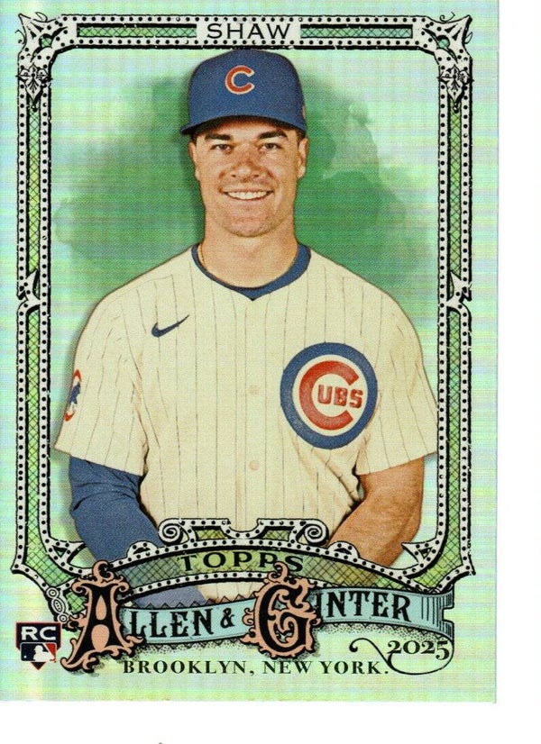 Allen & Ginter 2025 Silver Portrait #143 Matt Shaw, Chicago Cubs RC