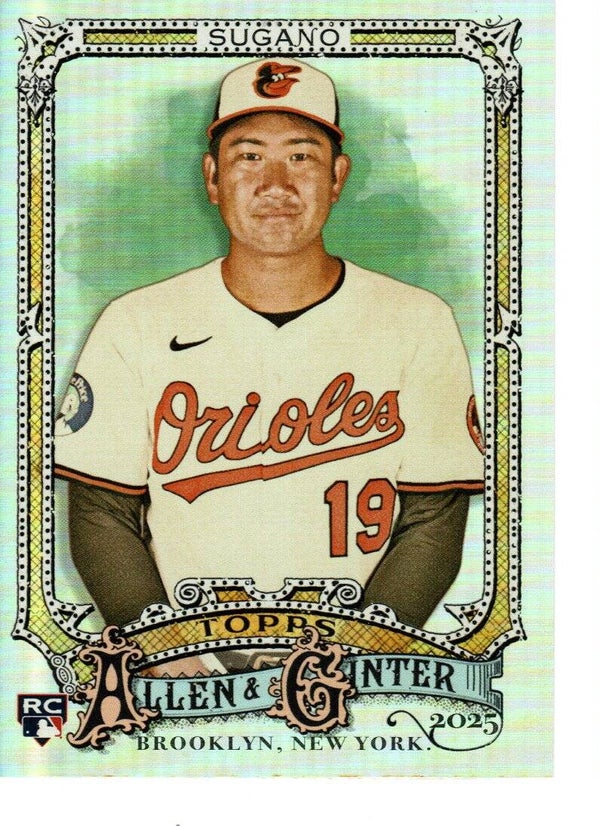 Allen & Ginter 2025 Silver Portrait #149 Tomoyuki Sugano, Baltimore Orioles RC