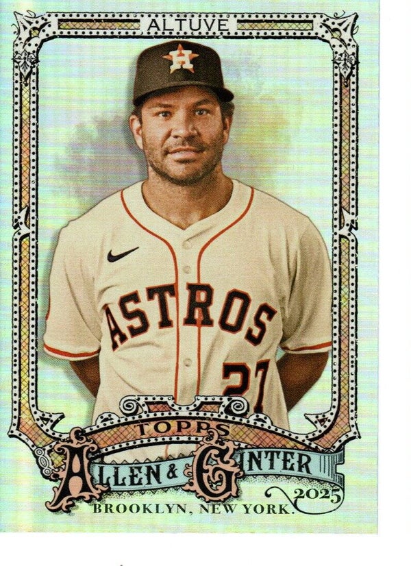 Allen & Ginter 2025 Silver Portrait #152 Jose Altuve, Houston Astros