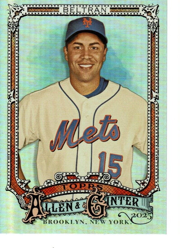 Allen & Ginter 2025 Silver Portrait #153 Carlos Beltrán, New York Mets