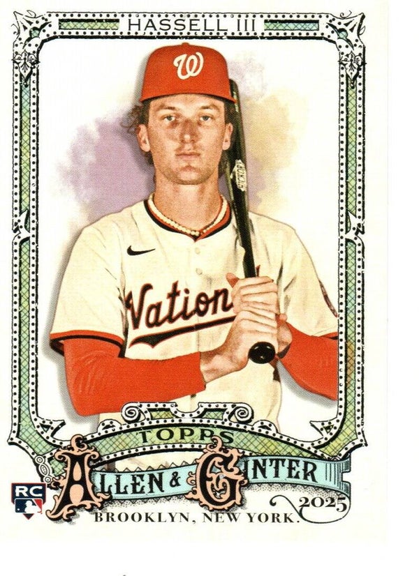 Allen & Ginter 2025 #164 Robert Hassell III, Washington Nationals RC