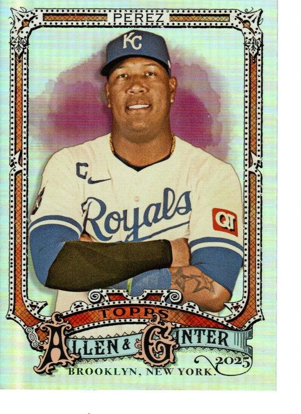 Allen & Ginter 2025 Silver Portrait #165 Salvador Perez, Kansas City Royals