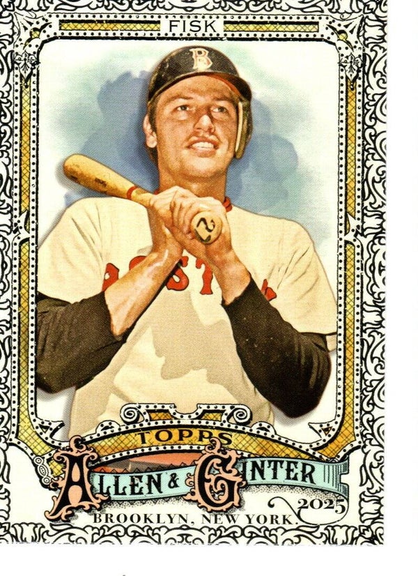 Allen & Ginter 2025 Foil Filagree #187 Carlton Fisk, Boston Red Sox