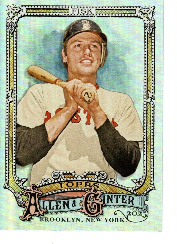 Allen & Ginter 2025 Silver Portrait #187 Carlton Fisk, Boston Red Sox