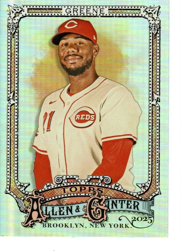 Allen & Ginter 2025 Silver Portrait #188 Hunter Greene, Cincinnati Reds