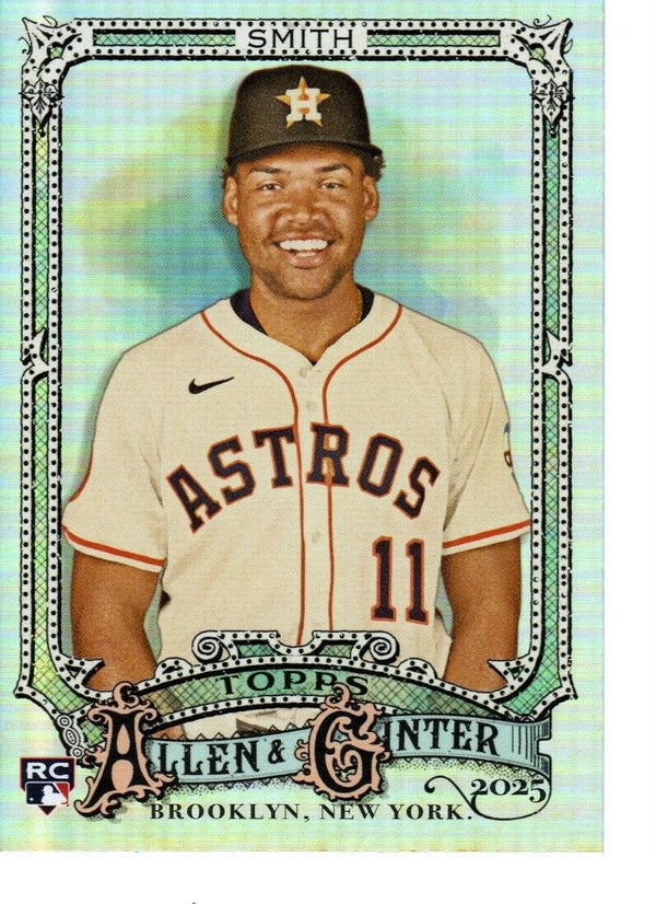 Allen & Ginter 2025 Silver Portrait #189 Cam Smith, Houston Astros RC