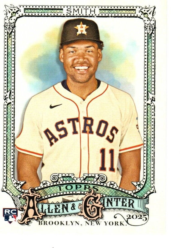 Allen & Ginter 2025 #189 Cam Smith, Houston Astros RC