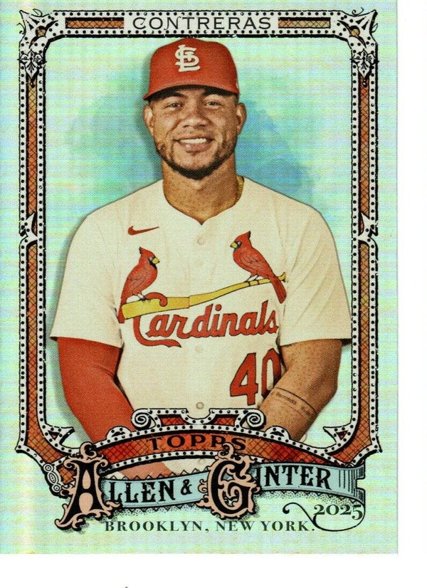 Allen & Ginter 2025 Silver Portrait #199 Willson Contreras, St. Louis Cardinals