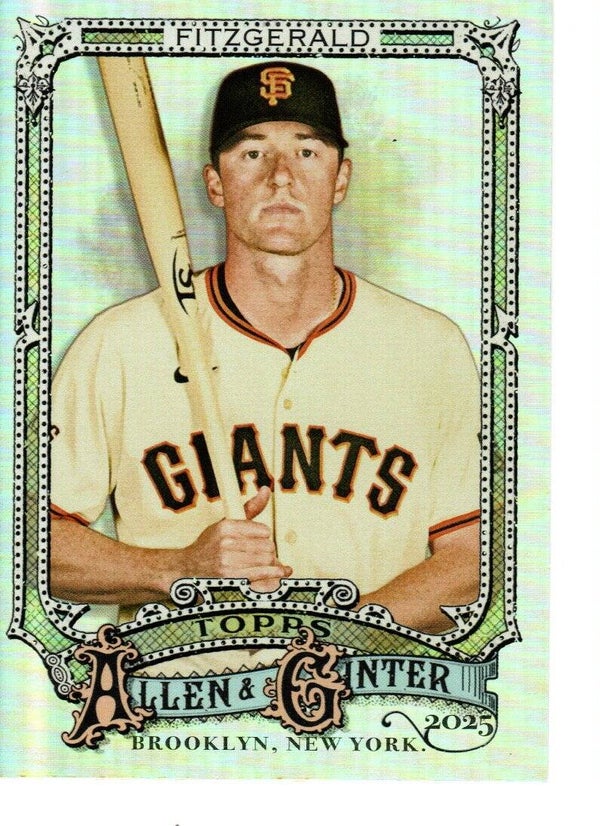 Allen & Ginter 2025 Silver Portrait #202 Tyler Fitzgerald, San Francisco Giants