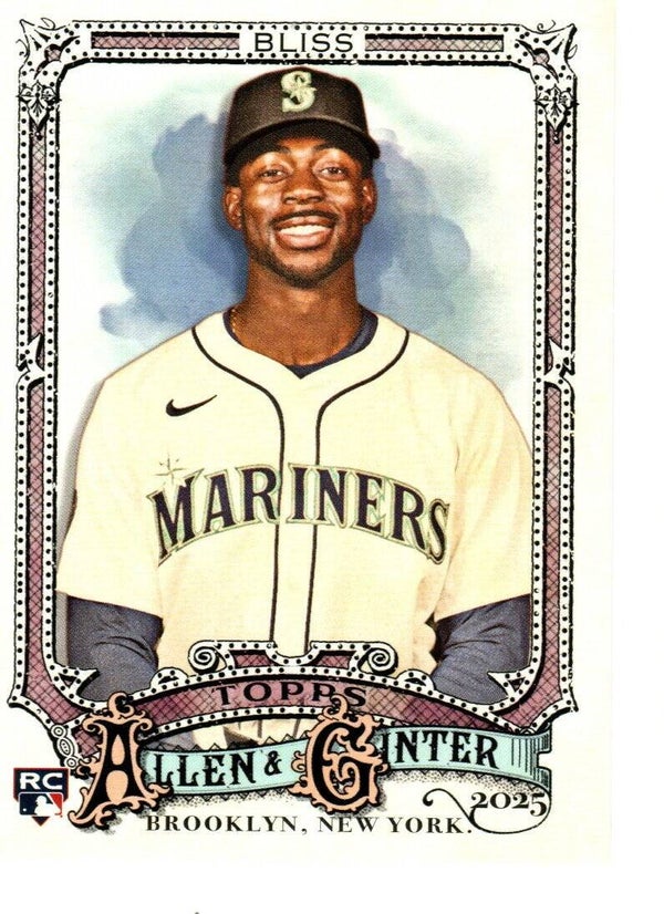 Allen & Ginter 2025 #205 Ryan Bliss, Seattle Mariners RC