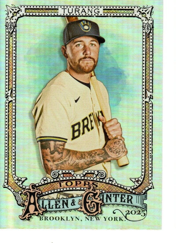 Allen & Ginter 2025 Silver Portrait #222 Brice Turang, Milwaukee Brewers