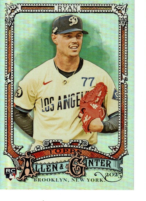 Allen & Ginter 2025 Silver Portrait #226 River Ryan, Los Angeles Dodgers RC