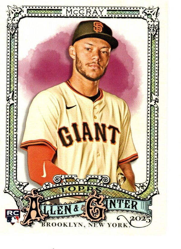 Allen & Ginter 2025 #228 Grant McCray, San Francisco Giants RC