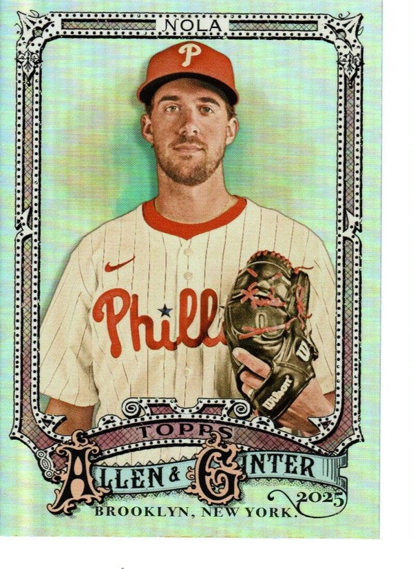 Allen & Ginter 2025 Silver Portrait #231 Aaron Nola, Philadelphia Phillies