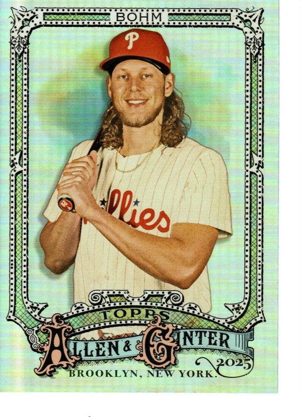 Allen & Ginter 2025 Silver Portrait #234 Alec Bohm, Philadelphia Phillies