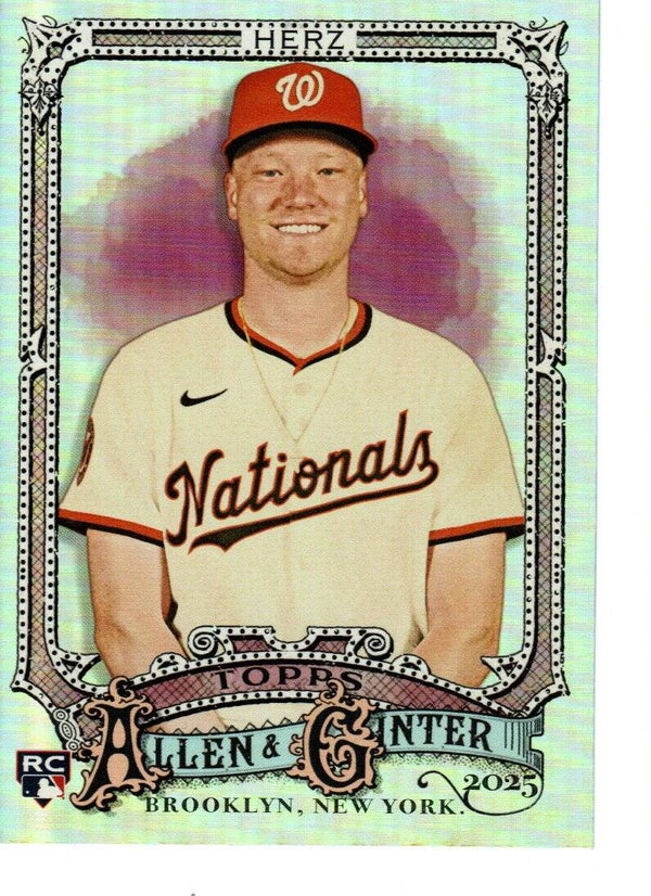 Allen & Ginter 2025 Silver Portrait #237 DJ Herz, Washington Nationals RC