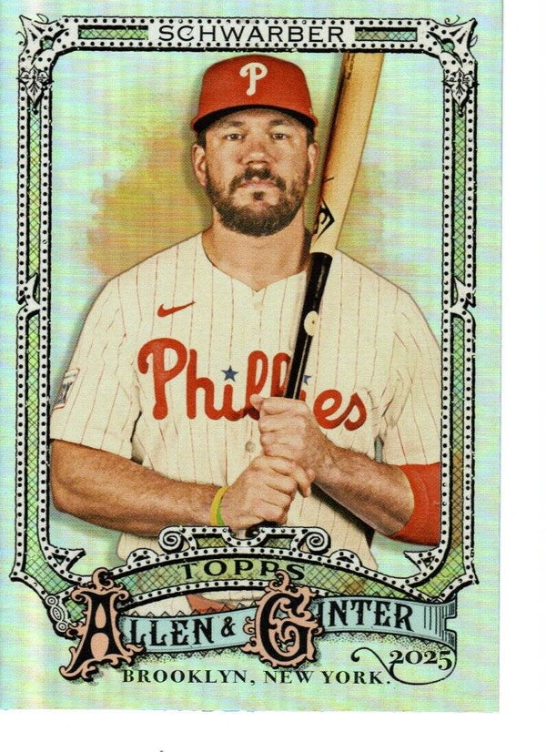 Allen & Ginter 2025 Silver Portrait #246 Kyle Schwarber, Philadelphia Phillies