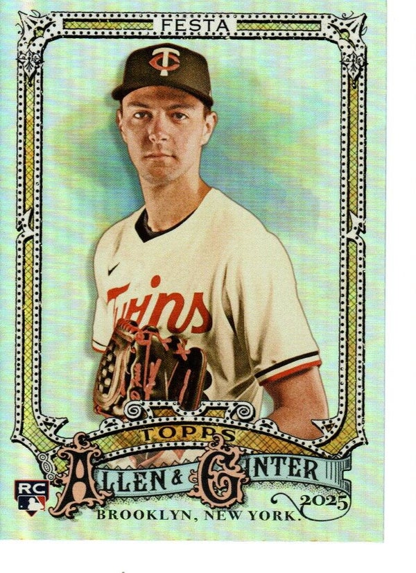 Allen & Ginter 2025 Silver Portrait #249 David Festa, Minnesota Twins RC
