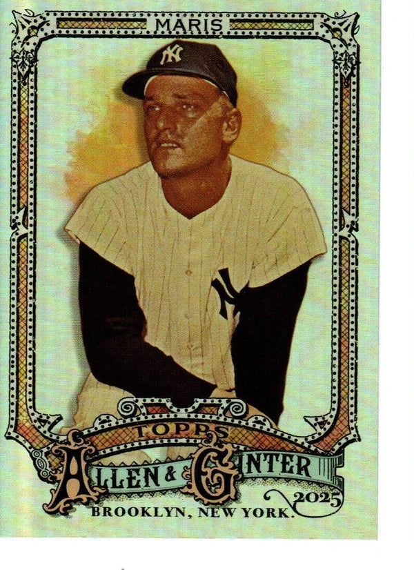 Allen & Ginter 2025 Short Print Silver Portrait #303 Roger Maris, New York Yankees